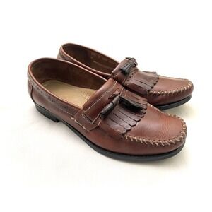 GH Bass & Co Weejuns Tassel Loafer Shoes Size 10.5 D Brown Leather